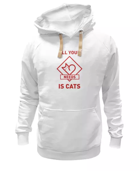 Заказать женскую толстовку в Москве. Женская толстовка All your needs is cats от catification - готовые дизайны и нанесение принтов.