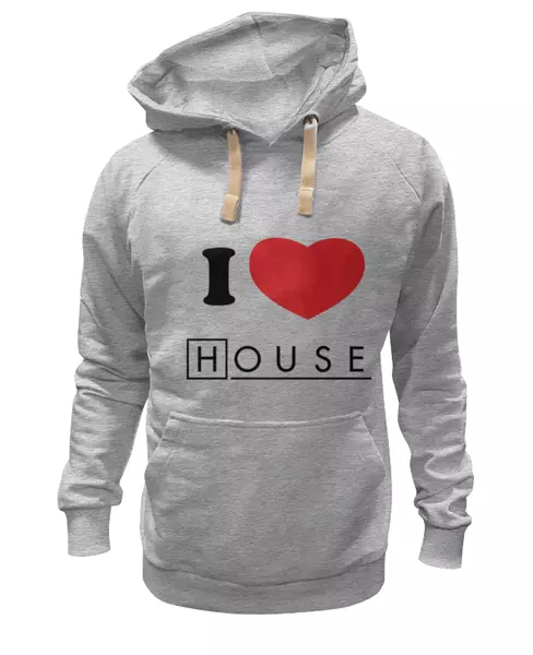 Заказать женскую толстовку в Москве. Женская толстовка i love House от pyzhik - готовые дизайны и нанесение принтов.