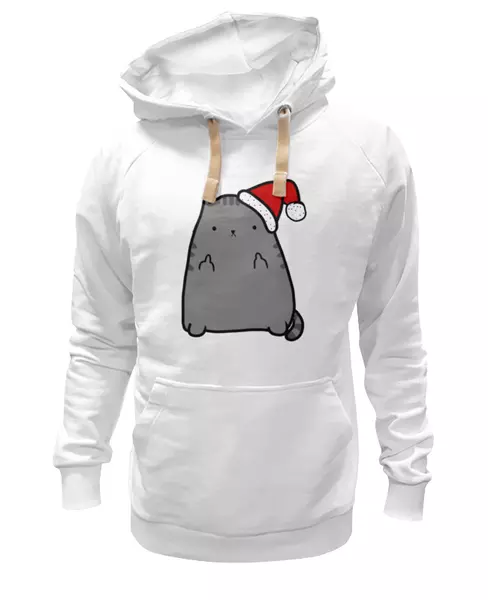Заказать женскую толстовку в Москве. Женская толстовка New Year Cat от skynatural - готовые дизайны и нанесение принтов.