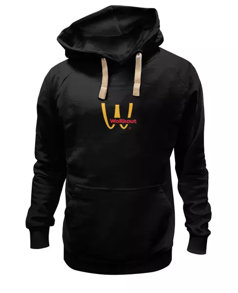 Заказать женскую толстовку в Москве. Женская толстовка Workout mcdonalds от sabirzanov2015@mail.ru - готовые дизайны и нанесение принтов.