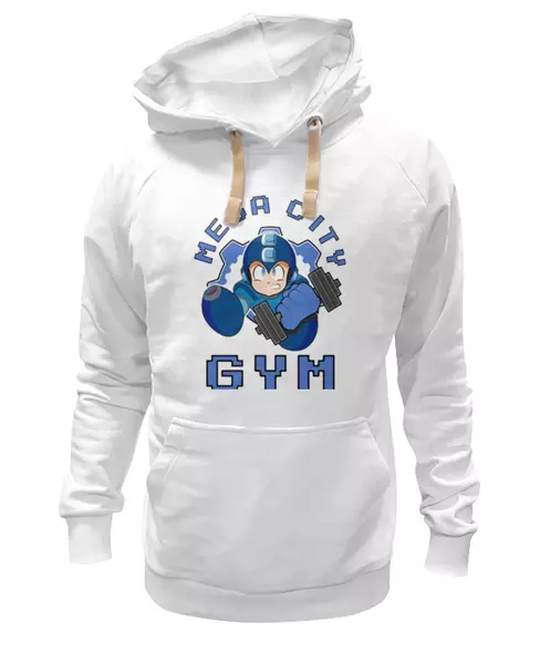 Заказать женскую толстовку в Москве. Женская толстовка Mega Man Gym от madw - готовые дизайны и нанесение принтов.