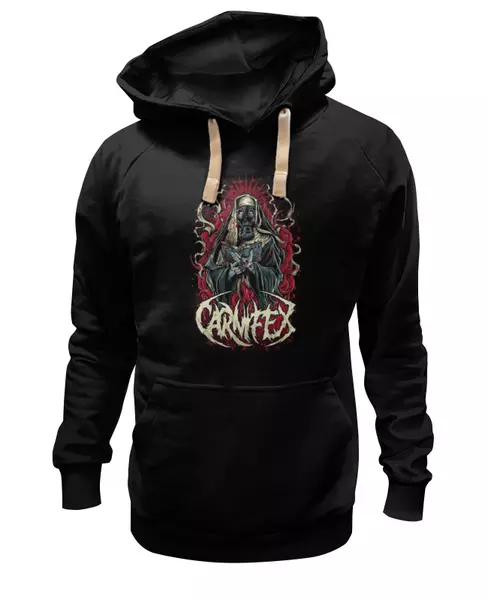 Заказать женскую толстовку в Москве. Женская толстовка Carnifex band от Leichenwagen - готовые дизайны и нанесение принтов.