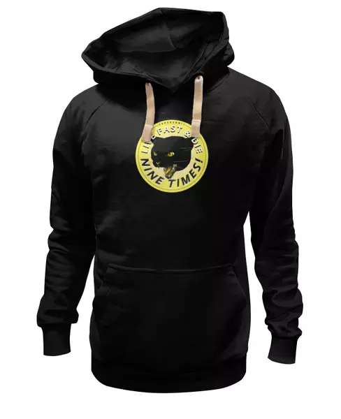 Заказать женскую толстовку в Москве. Женская толстовка Чёрная кошка  от T-shirt print  - готовые дизайны и нанесение принтов.