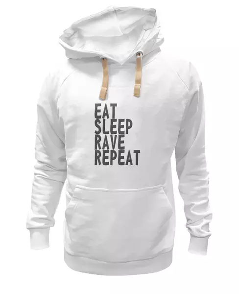 Заказать женскую толстовку в Москве. Женская толстовка Eat Sleep Rave Repeat от ualexandrova - готовые дизайны и нанесение принтов.