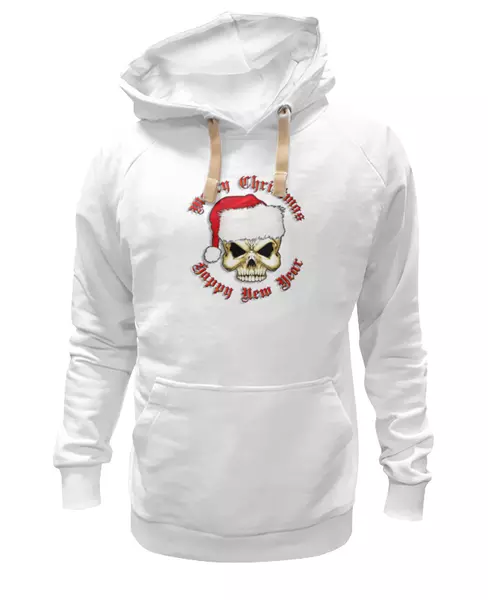Заказать женскую толстовку в Москве. Женская толстовка Santa Skull от Leichenwagen - готовые дизайны и нанесение принтов.