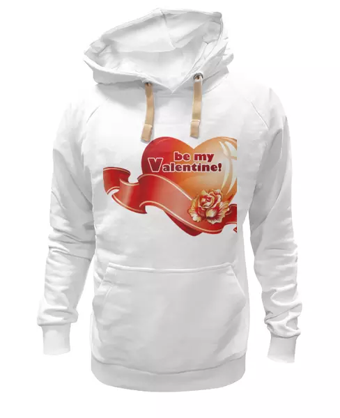 Заказать женскую толстовку в Москве. Женская толстовка "Be my Valentine!" от Abstractiya - готовые дизайны и нанесение принтов.