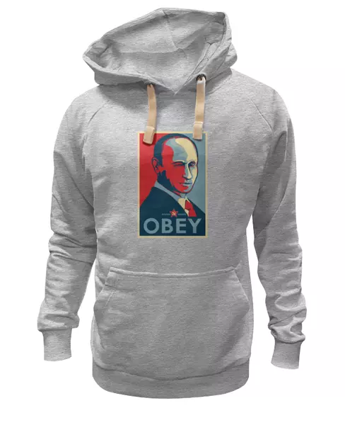 Заказать женскую толстовку в Москве. Женская толстовка Путин (Obey) от coolmag - готовые дизайны и нанесение принтов.