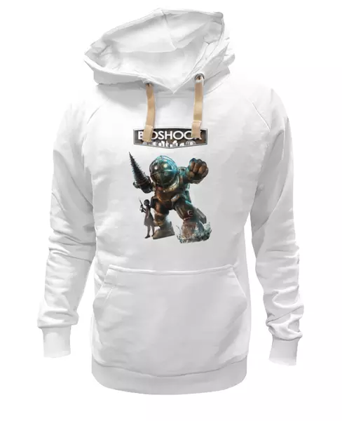 Заказать женскую толстовку в Москве. Женская толстовка Bioshock (logo) от karbafoss - готовые дизайны и нанесение принтов.