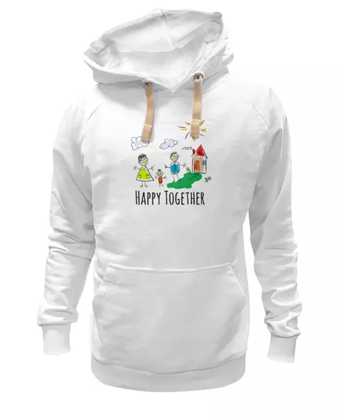 Заказать женскую толстовку в Москве. Женская толстовка Happy Together  от Just kidding - готовые дизайны и нанесение принтов.