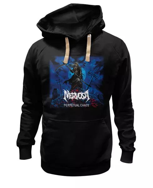 Заказать женскую толстовку в Москве. Женская толстовка Nervosa thrash metal band от Leichenwagen - готовые дизайны и нанесение принтов.