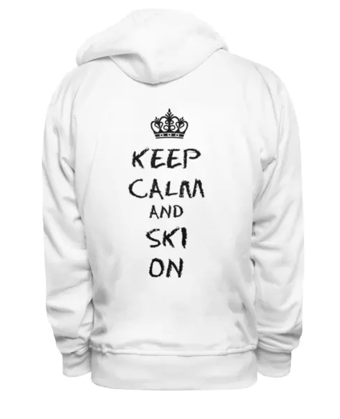 Заказать женскую толстовку в Москве. Женская толстовка Keep Calm and Ski On от Just kidding - готовые дизайны и нанесение принтов.