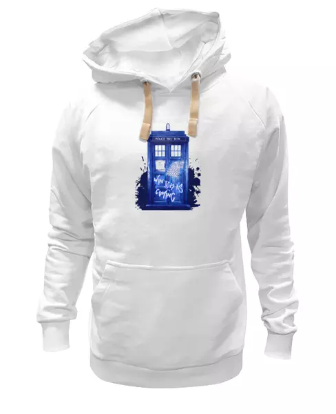Заказать женскую толстовку в Москве. Женская толстовка Tardis is Coming от coolmag - готовые дизайны и нанесение принтов.