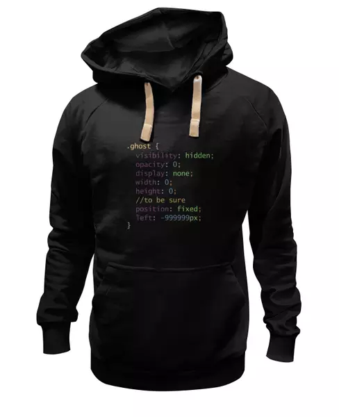 Заказать женскую толстовку в Москве. Женская толстовка "Css привидение" от Alex - готовые дизайны и нанесение принтов.