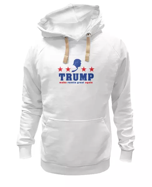 Заказать женскую толстовку в Москве. Женская толстовка Трамп (Великая Россия) от mystylez - готовые дизайны и нанесение принтов.