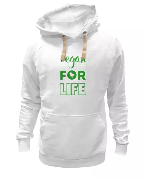 Заказать женскую толстовку в Москве. Женская толстовка Vegan for life от catification - готовые дизайны и нанесение принтов.