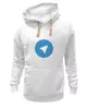 Заказать женскую толстовку в Москве. Женская толстовка Логотип Telegram от YellowCloverShop - готовые дизайны и нанесение принтов.