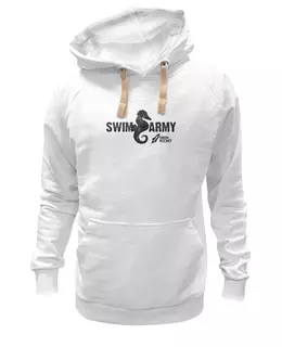 Заказать женскую толстовку в Москве. Женская толстовка Swim Army от Swimrocket - школа плавания - готовые дизайны и нанесение принтов.