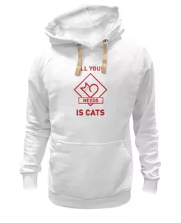 Заказать женскую толстовку в Москве. Женская толстовка All your needs is cats от catification - готовые дизайны и нанесение принтов.