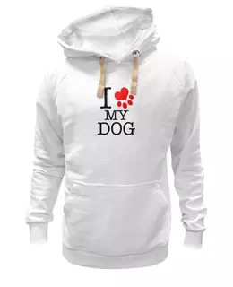 Заказать женскую толстовку в Москве. Женская толстовка I love my dog  от ПРИНТЫ ПЕЧАТЬ  - готовые дизайны и нанесение принтов.