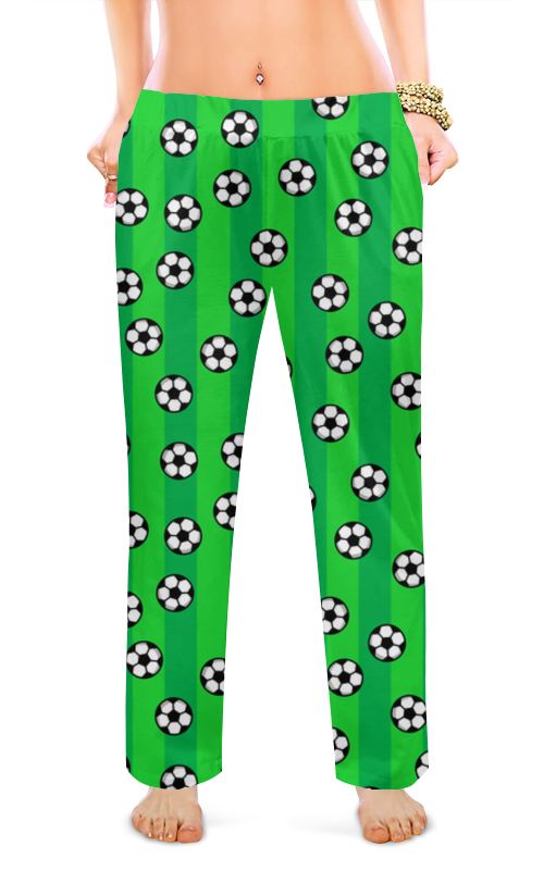 Printio Женские пижамные штаны Футбольные мячи