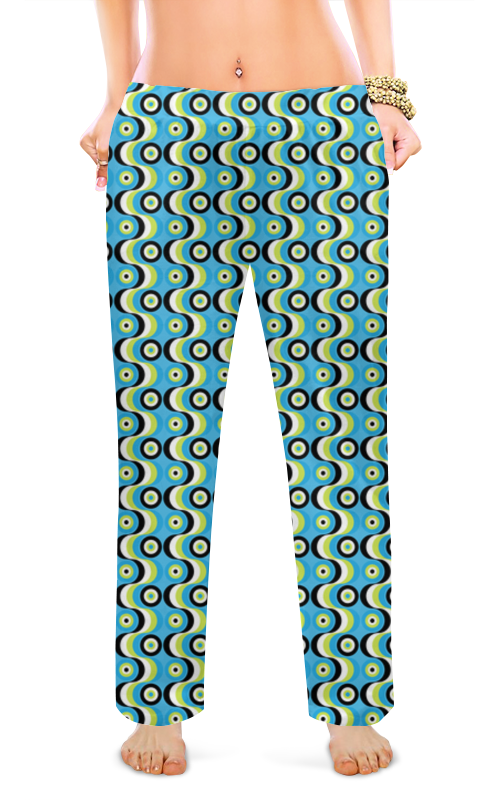 Printio Женские пижамные штаны Волны эксклюзивные синие пижамные штаны ssense tekla