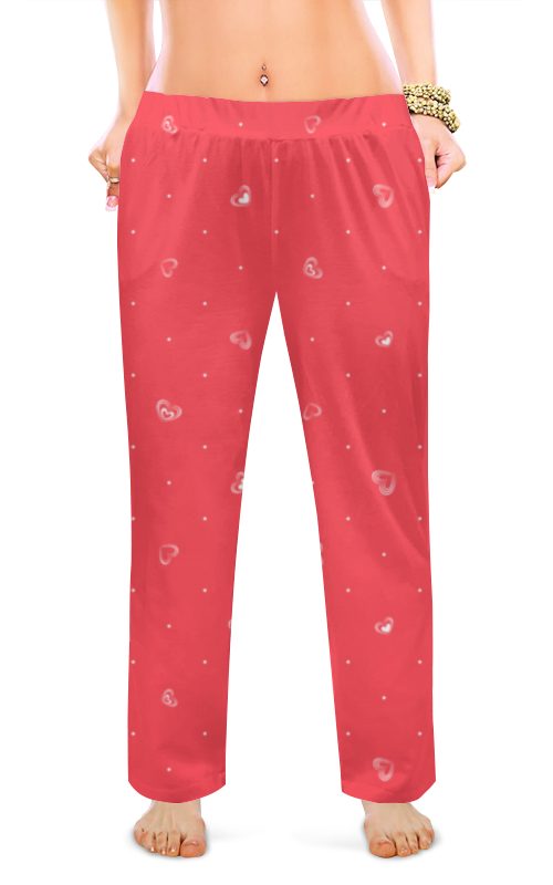 Printio Женские пижамные штаны Сердечки printio женские пижамные штаны цветочный паттерн
