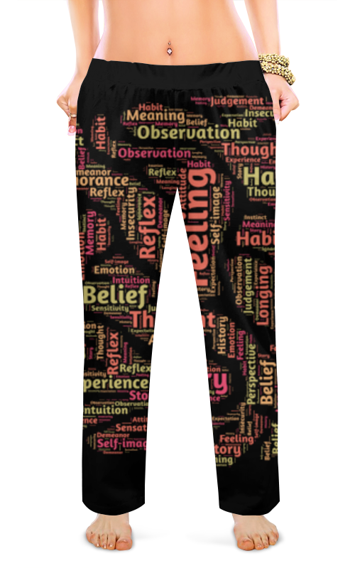 Printio Женские пижамные штаны Мотивирующий мозг printio блокнот мотивирующий мозг