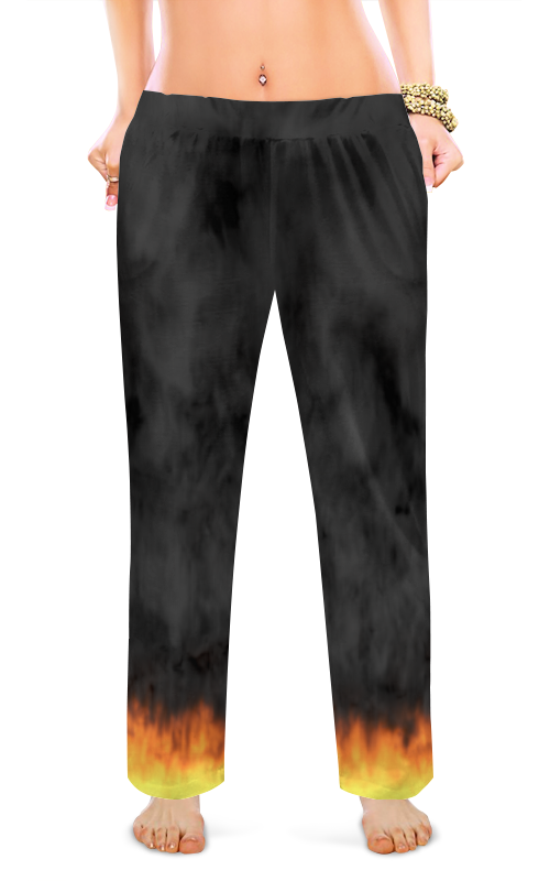 Printio Женские пижамные штаны Пламя и дым printio пакет 15 5x22x5 см пламя и дым
