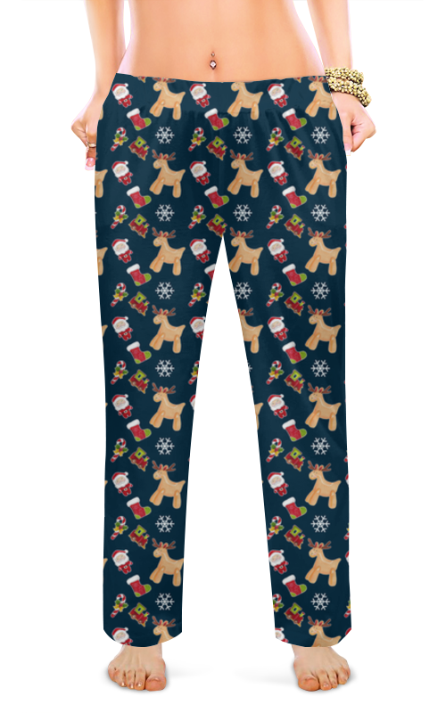 цена Printio Женские пижамные штаны Новогоднее настроение
