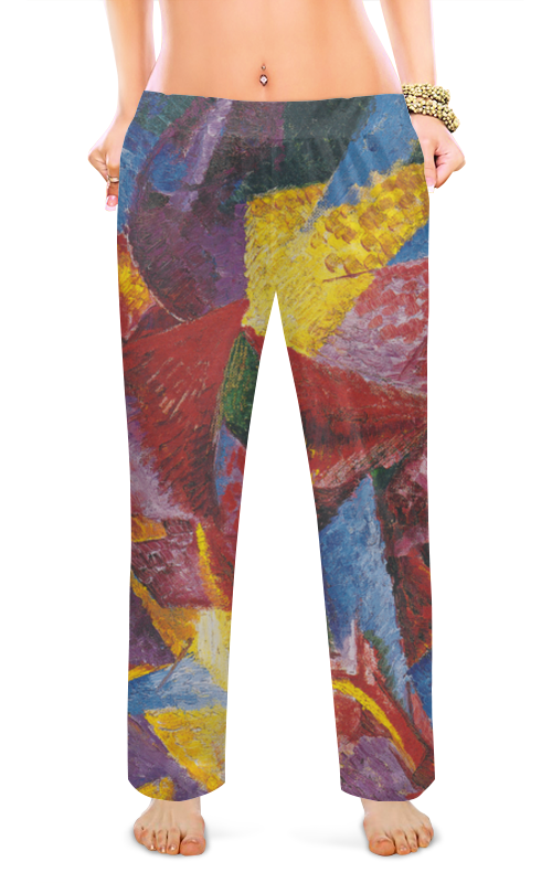 цена Printio Женские пижамные штаны Пластичные формы лошади (картина умберто боччони)