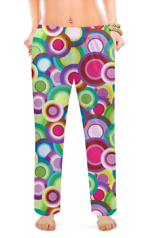 Printio Женские пижамные штаны Цветные круги printio женские пижамные штаны круги
