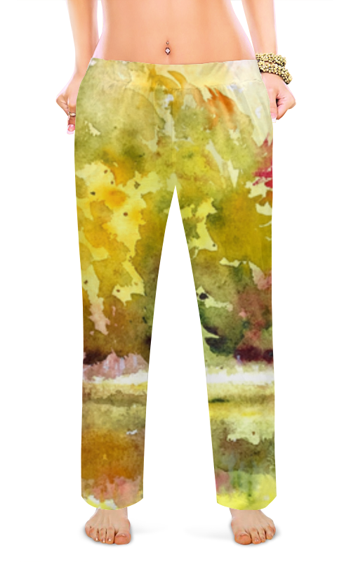 Printio Женские пижамные штаны Осенний лес printio мужские пижамные штаны абстрактный шик