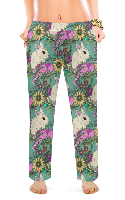 Printio Женские пижамные штаны Милые кролики printio женские пижамные штаны милые собачки