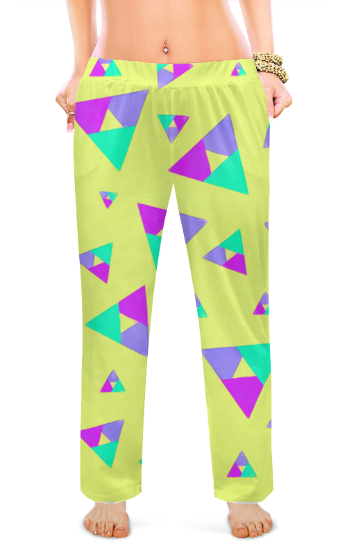 Printio Женские пижамные штаны Треугольник 1 printio женские пижамные штаны мишки панды на сиреневом фоне
