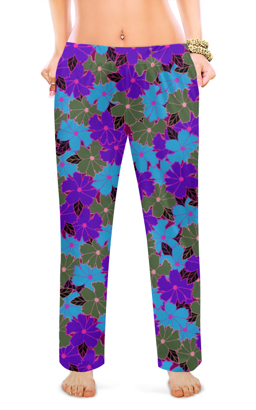 Printio Женские пижамные штаны Цветочный стиль printio женские пижамные штаны цветочный ковер