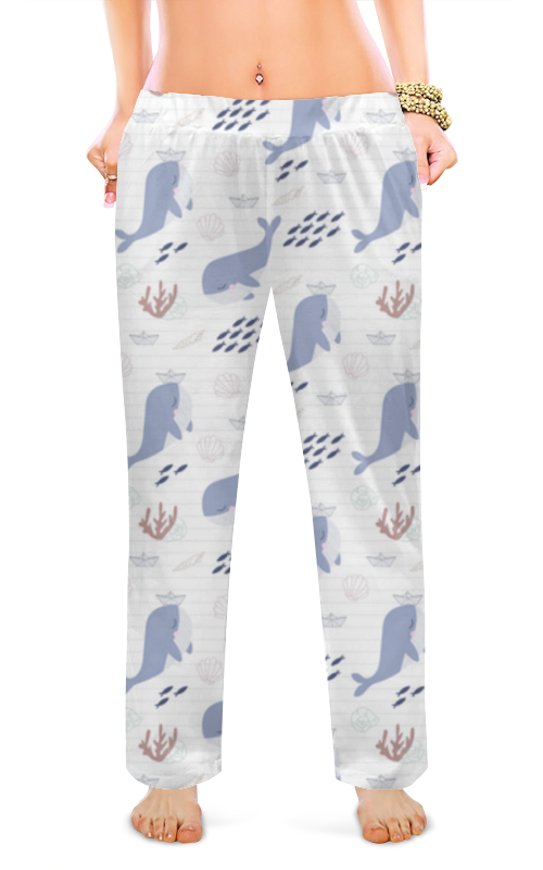 Printio Женские пижамные штаны Киты и их друзья printio женские пижамные штаны цветочный паттерн