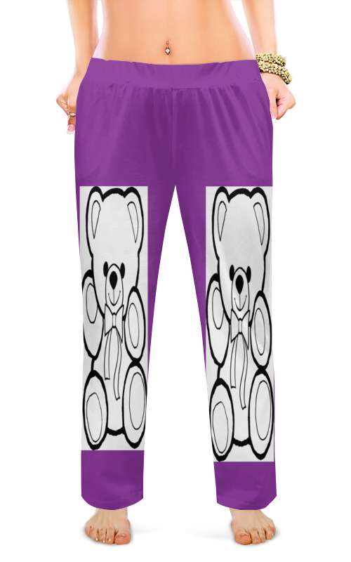 Printio Женские пижамные штаны Мишки. printio женские пижамные штаны мишки панды на сиреневом фоне