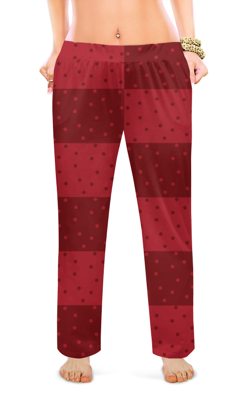 Printio Женские пижамные штаны Красный геометрический узор