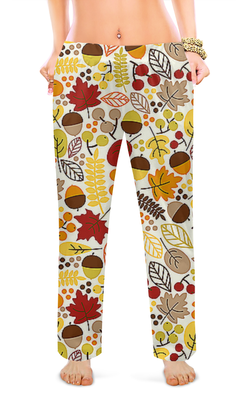 Printio Женские пижамные штаны Осенний листопад