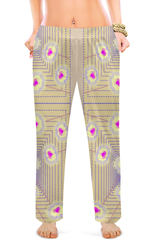 Printio Женские пижамные штаны Цветочный паттерн printio мужские пижамные штаны цветочный паттерн