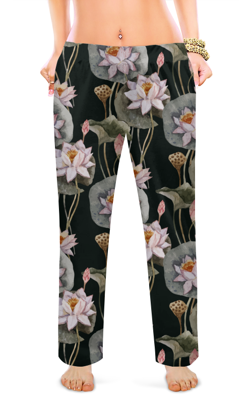 Printio Женские пижамные штаны Цветочный стиль