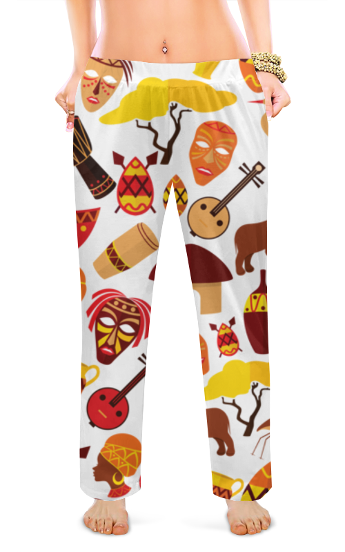 Printio Женские пижамные штаны Африканские мотивы printio женские пижамные штаны лесные мотивы 2