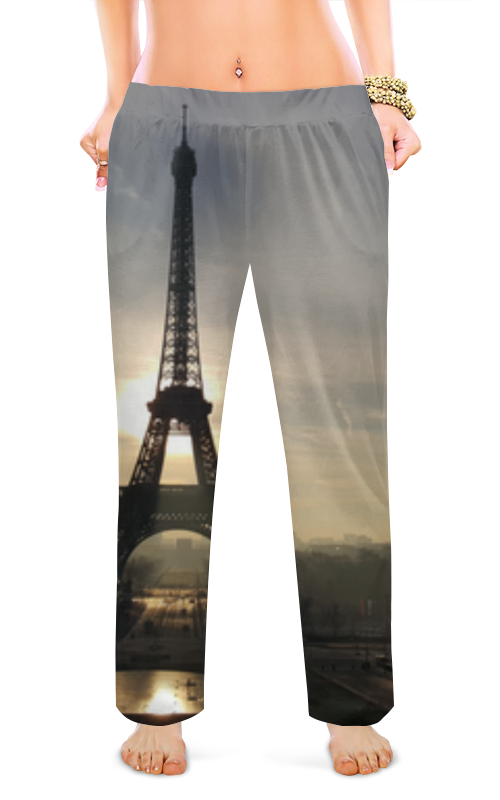 Printio Женские пижамные штаны Эйфелева башня на закате printio женские трусы слипы эйфелева башня на закате