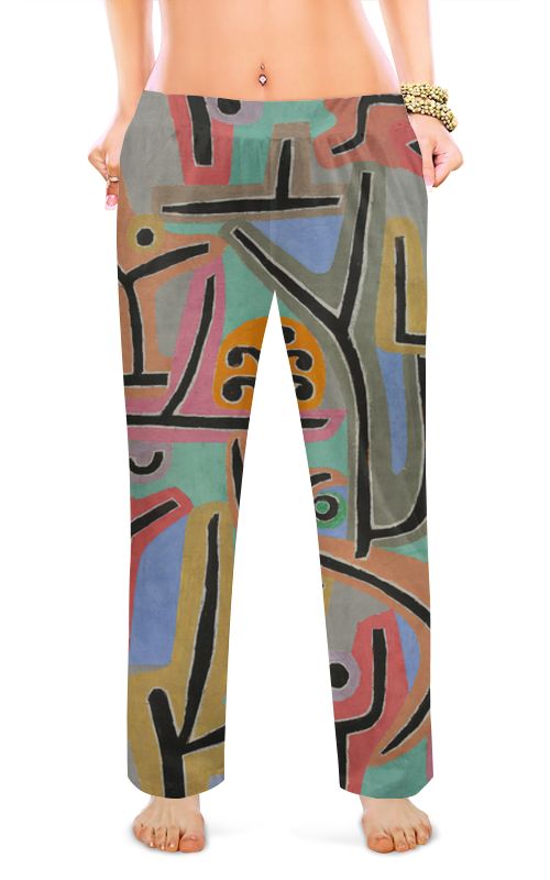 Printio Женские пижамные штаны Парк возле лю (пауль клее) printio фартук с полной запечаткой парк возле лю пауль клее