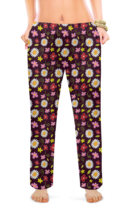 Printio Женские пижамные штаны Цветочный стиль printio женские пижамные штаны цветочный паттерн