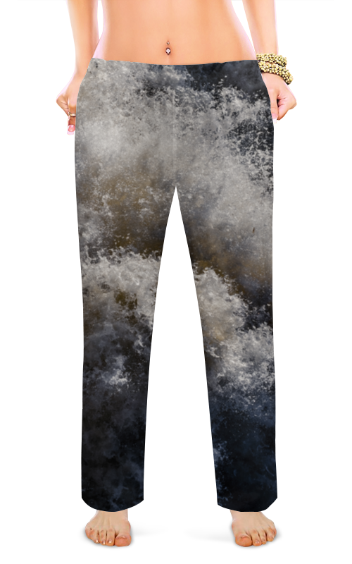 Printio Женские пижамные штаны Брызги водопада мёрчисон printio свитшот женский с полной запечаткой брызги водопада мёрчисон