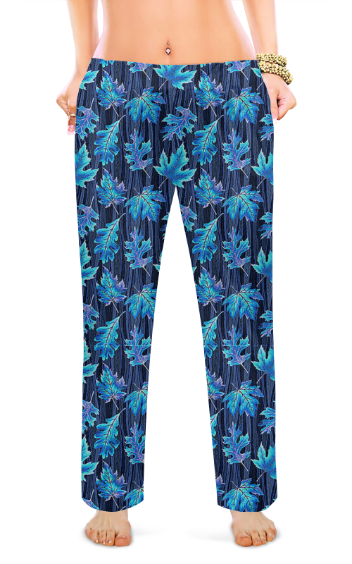 Printio Женские пижамные штаны Синий листопад printio женские пижамные штаны синий слон