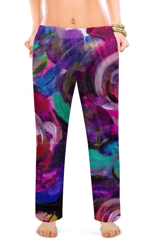 Printio Женские пижамные штаны Цветочная провокация printio мужские пижамные штаны яркая абстракция