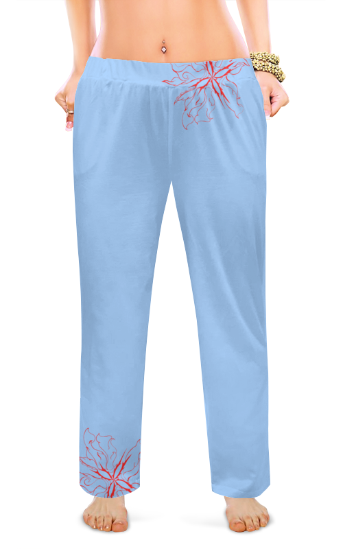 Printio Женские пижамные штаны Огненные цветы