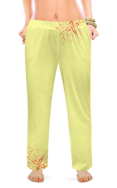 Printio Женские пижамные штаны Огненные цветы